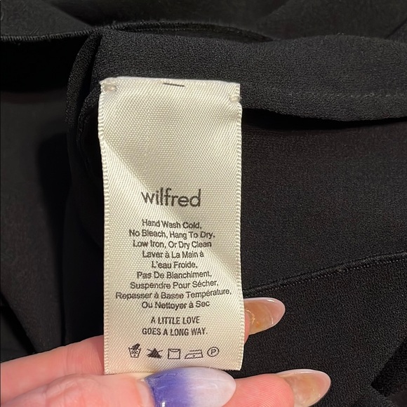 Wilfred‎ Aritzia long sleeve Cold Shoulder Top black - Picture 6 of 8